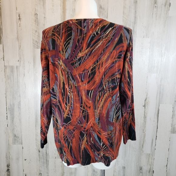 CJ Banks Women's Abstract Cardigan Size 2X - Picture 3 of 6